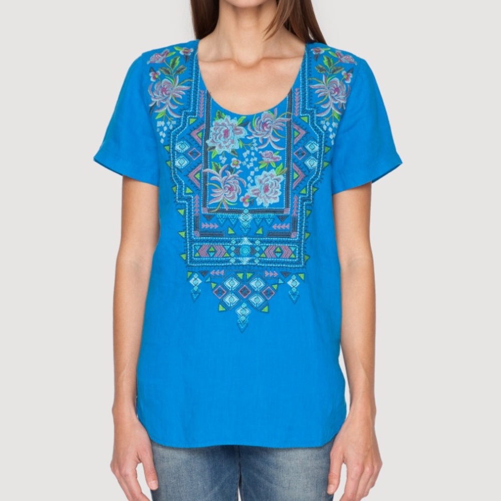 Johnny Was Timony Linen Top